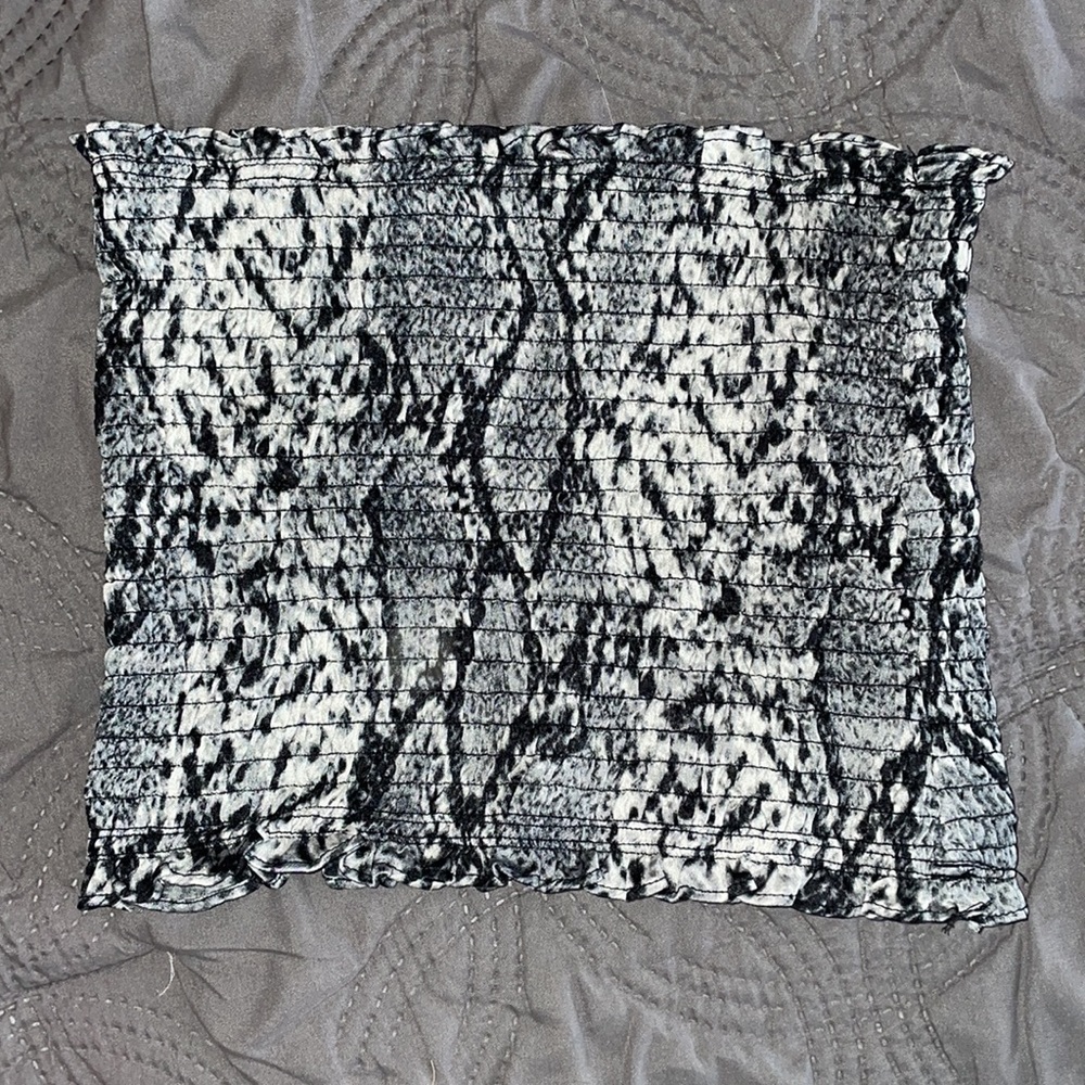 Snake skin tube top